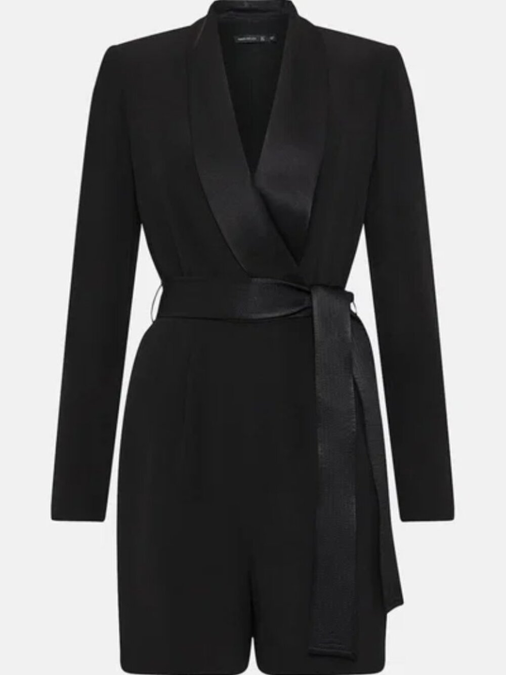 Karen Millen Black Tuxedo Romper Shorts size US 2 - Picture 2 of 6